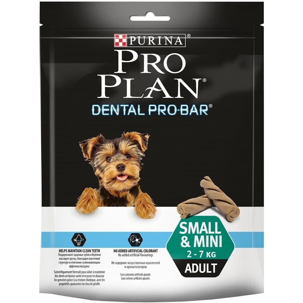 ProPlan 150г. Dental ProBar лакомство поддержания здоровья полости рта д/собак маленьких пород ProPlan 150г. Dental ProBar лакомство поддержания здоровья полости рта д/собак маленьких пород