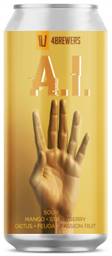 Пиво Четыре Пивовара Эй Ай Кактус, Манго, Строуберри, Фейхоа, Пэшнфрут / 4 Brewers A.I. [Cactus + Mango + Strawberry + Feijoa + Passionfruit] 0.45 - банка