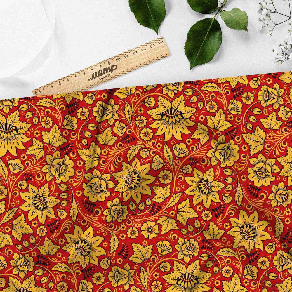 Ткань ниагара царская хохлома