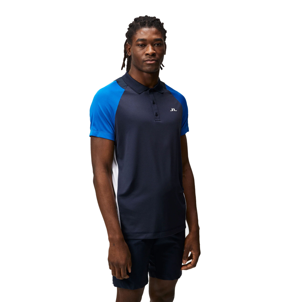 Мужское теннисное поло JLindeberg Nial Regular Fit Polo Men - Blue