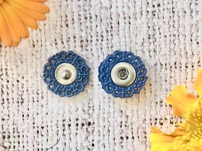 Кнопка пришивная, d 2 см, синий