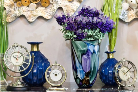 Искусственный цветок Веточка лаванды с 8 цветками 35см Garda Decor 8J-1105B0031