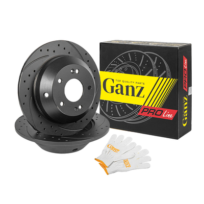 Диск тормозной GANZ задний перфорированный PRO-Line с покрытием (комплект - 2 шт) HYUNDAI Santa Fe 12 / KIA Sorento 10 Арт.: GIJ06017S