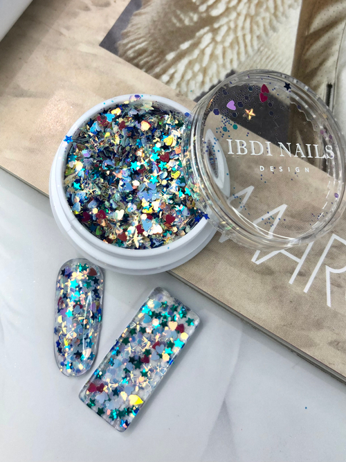 IBDI Глиттер-звездочки SUPER STAR 06