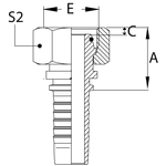 Фитинг DN 06 DKO-L (Г) 16x1.5 10 (накидная гайка)