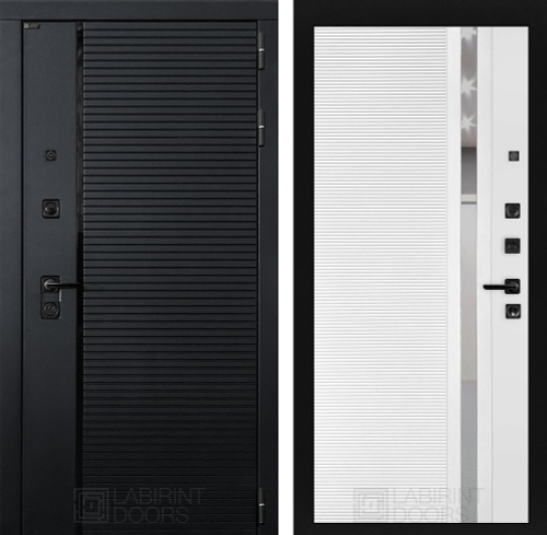 Пиано 31 белый софт с зеркальной вставкой