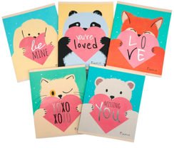 Тетради А5 48л. Скрепка. Клетка-Тебе сердечко!