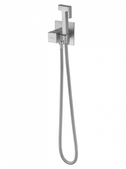 Смеситель с гигиеническим душем и термостатом встраиваемый WONZON & WOGHAND, Брашированный никель (WW-88829910-BN)