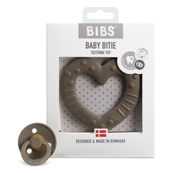 Силиконовый прорезыватель BIBS Baby Heart - Dark Oak