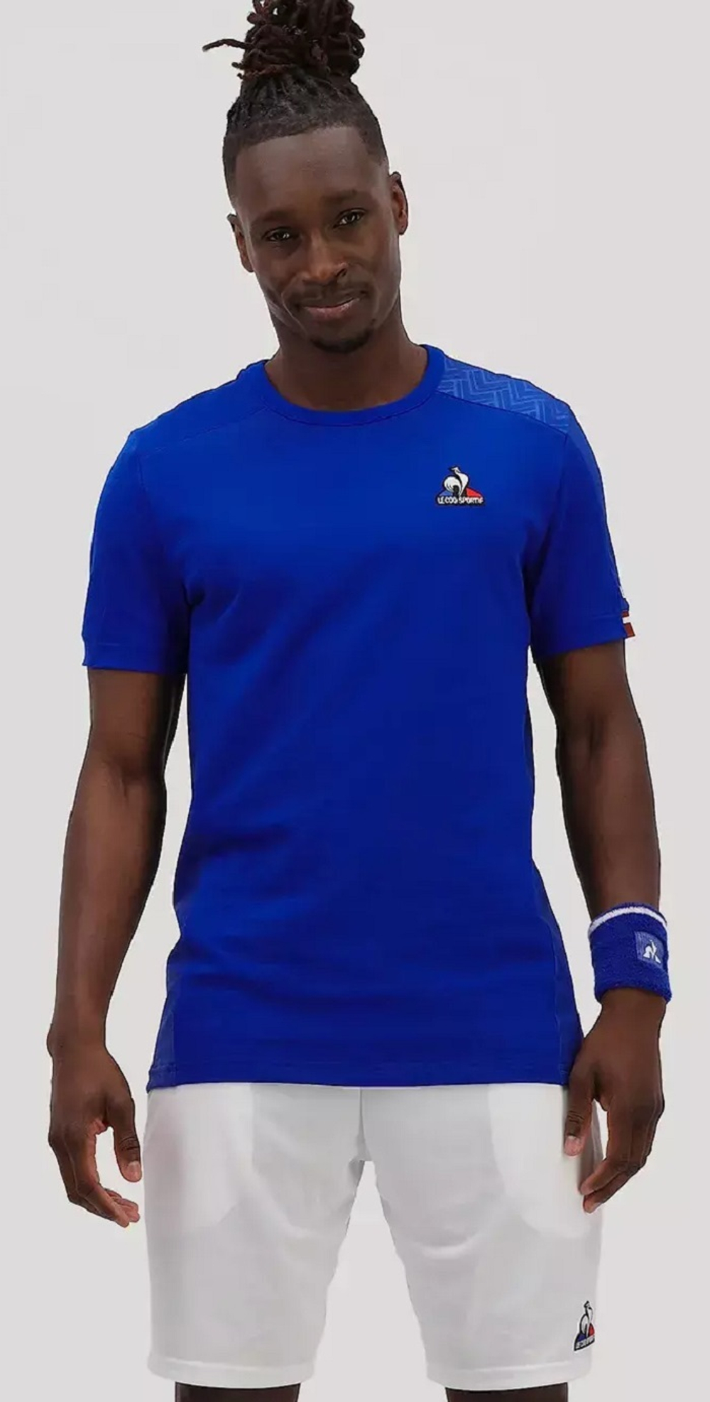 Мужская теннисная футболка Le Coq Sportif Replica Tee SS 22 No.1 M - electro blue