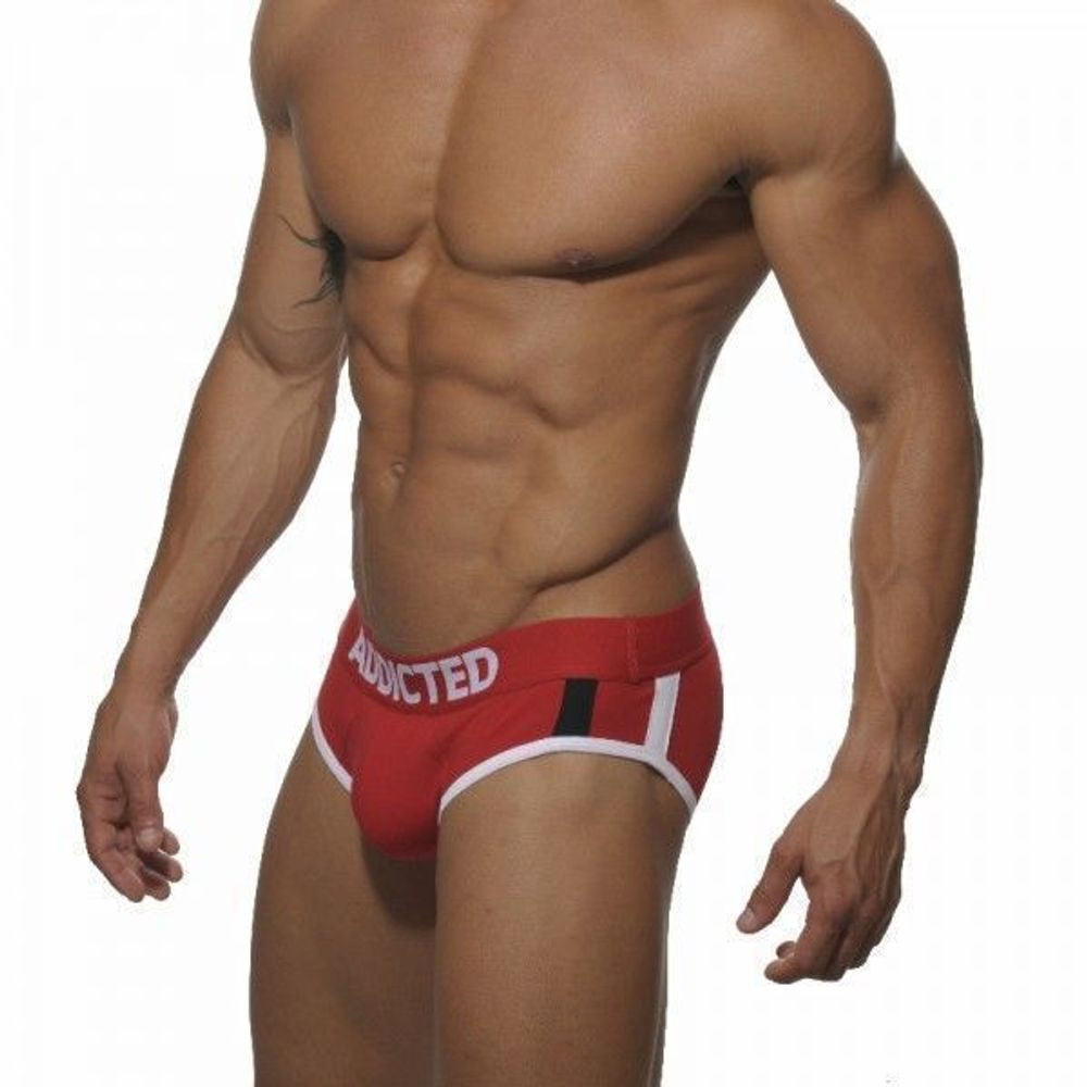 Мужские трусы брифы красные с пуш-Ап Addicted Push-Up Red Brief