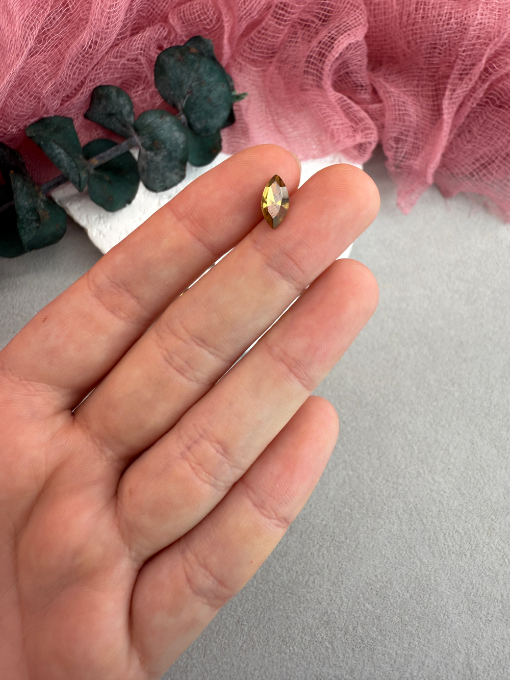 Наветт Navette 10*5 мм, Light smoke topaz