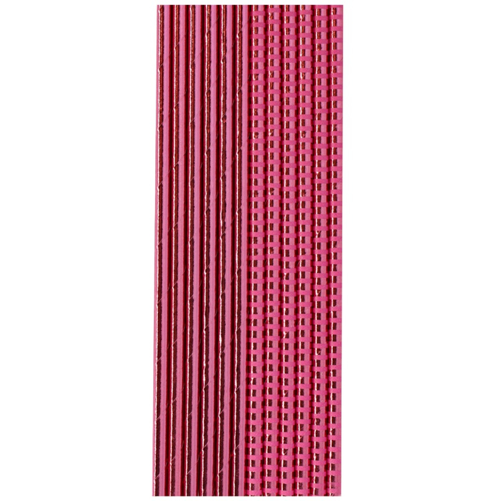 Трубочки для коктейлей фольгированные в розовом цвете, 12 шт