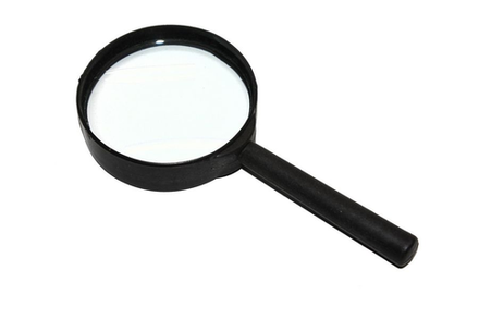 Увеличительное стекло (лупа) в оправе 90 мм, двухкратное увеличение