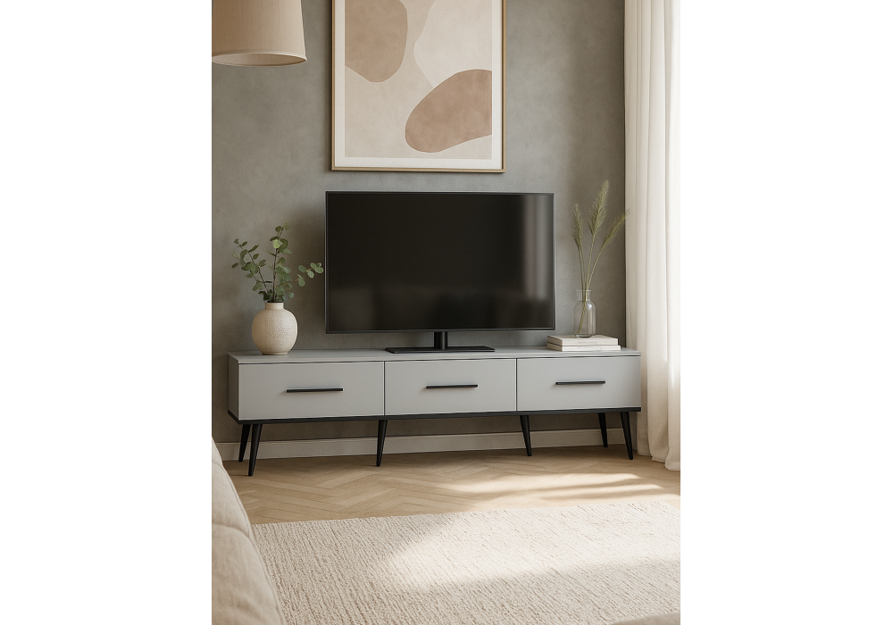 ТВ-тумба Woodville Орсиэль шиншилла серая