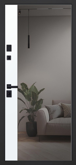 Стальная дверь "Ferrum" с зеркалом (адаптивная замковая часть)