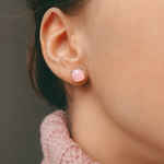 Серьги Wild Flower с розовым халцедоном