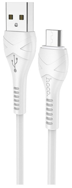 Кабель USB - микро USB HOCO X37 Cool power, 1м, 2.1A, белый