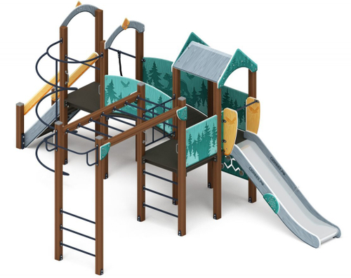 Детский комплекс Рада (Тайга) горка Н 1200 ДИК 2.01.2.08-03