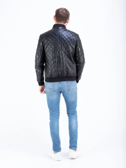 Куртка мужская кожаная бомбер натуральный Турция