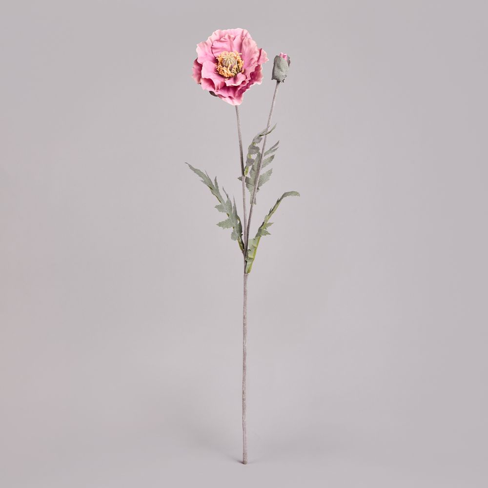 ЦВЕТОК ИСКУССТВЕННЫЙ "МАК" ВЫСОТА=72СМ. (МАЛ=24 ШТ/КОР=96ШТ.)