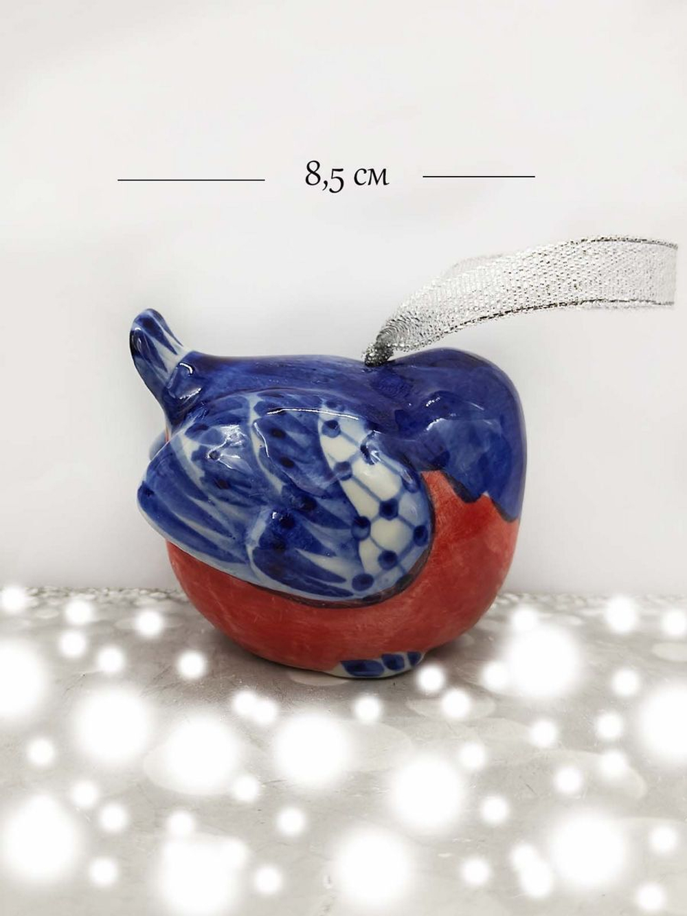 Фигурка снегирь Гжель