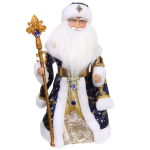 Дед Мороз музыкальный «Зимнее представление» 40 см в синей шубке