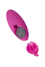 Виброяйцо с пульсирующими шариками розовое 9 см