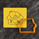 Мишка Тедди №11 с табличкой I love you/Я люблю тебя