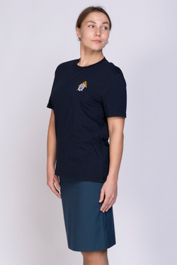 Футболка женская СК  (термопечать, темно-синий)