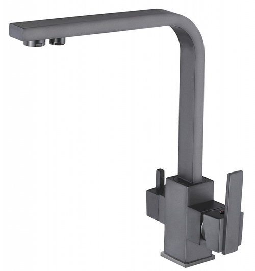 15004-QH Смес. для кухни под фильт. выс. Г-обр. (ГРАФИТ) ViEiR (10/1шт)