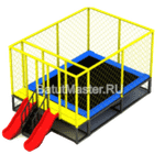 Батутная арена "Радость" с двумя горками 4x3x2,3 м