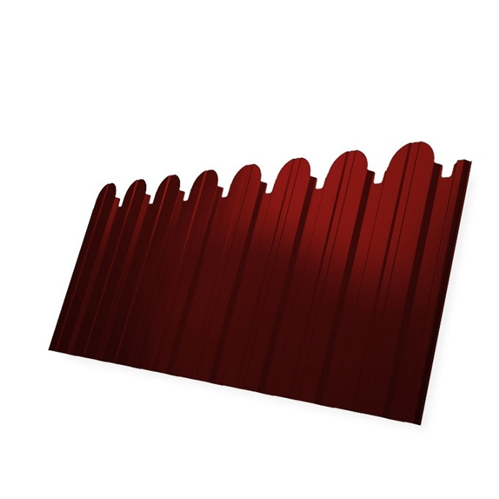 Профнастил С10 Grand Line Optima Satin 0,5 мм фигурный RAL 3011 коричнево-красный