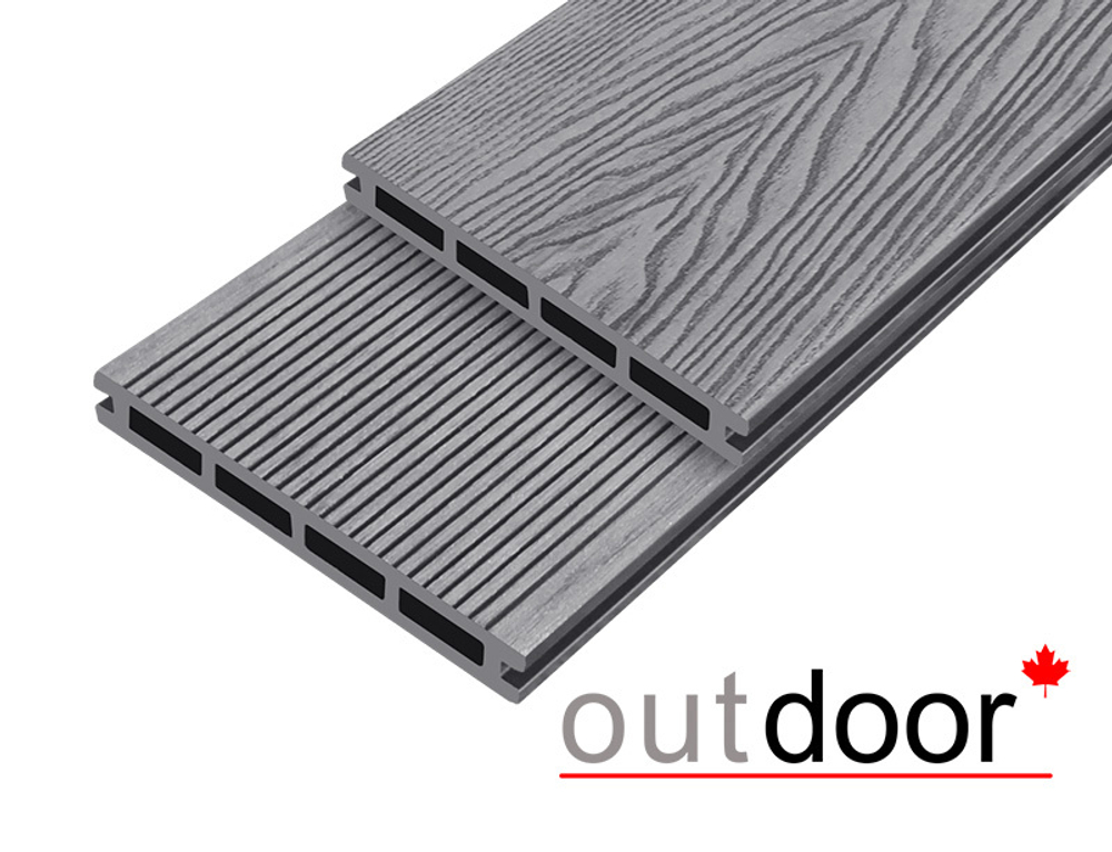 Террасная доска ДПК Outdoor 3D 150*20*3000 мм. HAVANA/вельвет серая