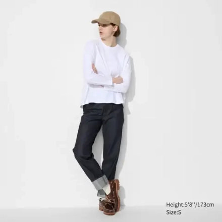 UNIQLO ФУТБОЛКА ОВЕРСАЙЗ, БЕЛЫЙ