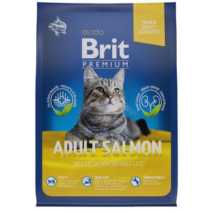 Сухой корм Brit Premium Cat Adult Salmon с лососем для взрослых кошек