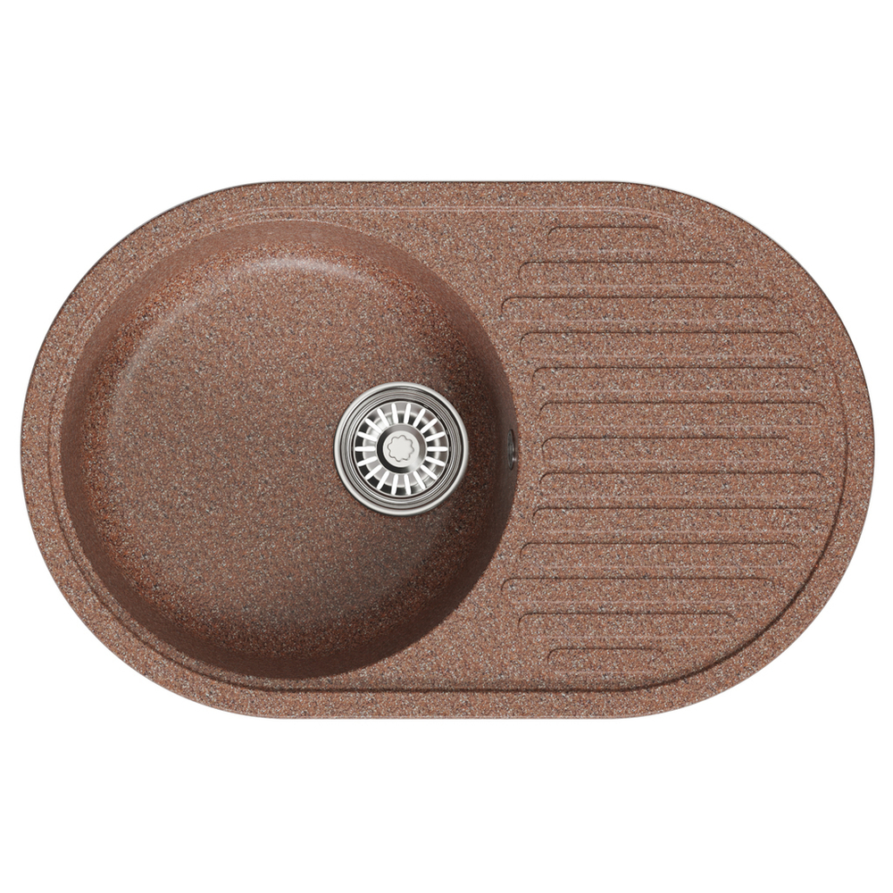 Мойка ML-GM16 КОМФОРТ овальная с крылом, терракотовая (307), 730*460*180мм