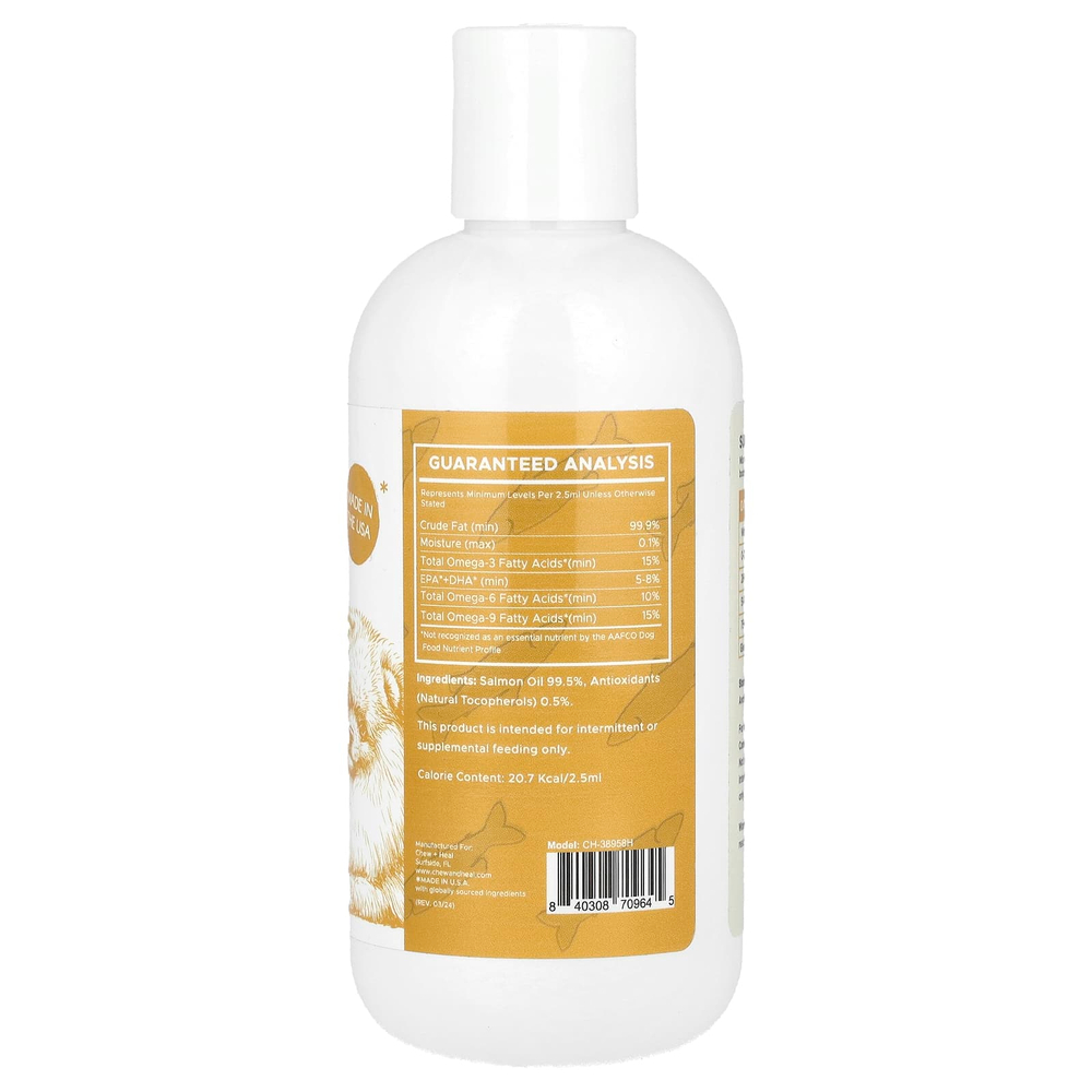 Chew + Heal, Жир норвежского лосося, для собак, 237 мл (8 жидк. унц.)