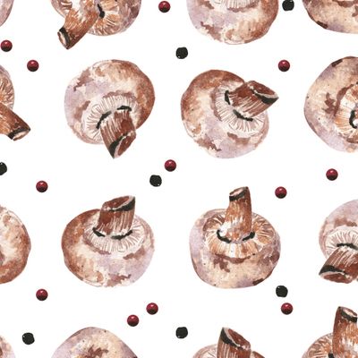 Акварельные грибочки