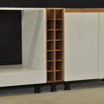 Кухонный модуль напольный 20х31х83, Валенсия, для бутылок, без столешницы, винный шкаф, на ножках, массив дуба, Dipriz