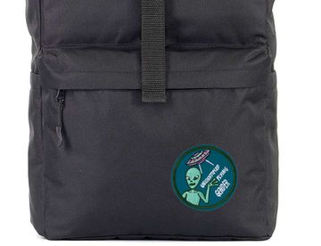 Нашивка термоаппликация на одежду и на рюкзак. Unidentified flying gender, НЛО, Космос