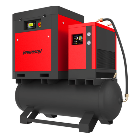 HRS-95531TD3 Винтовой компрессор с ресивером и осушителем Harrison: 530 л/мин; 10 бар; 5,5 кВт