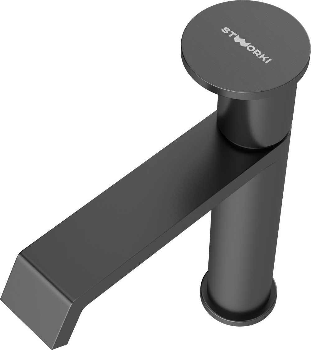 Смеситель для раковины STWORKI Лерум S04010GB вороненая сталь
