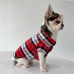 Кофта - рубашка фланелевая для мелких пород собак и кошек «BRO Style», цвет красный, р L