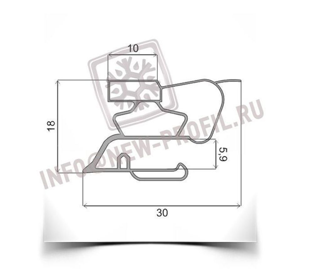Уплотнитель для холодильника Samsung SR-L39NMV м.к. 710*560 мм (015 АНАЛОГ)