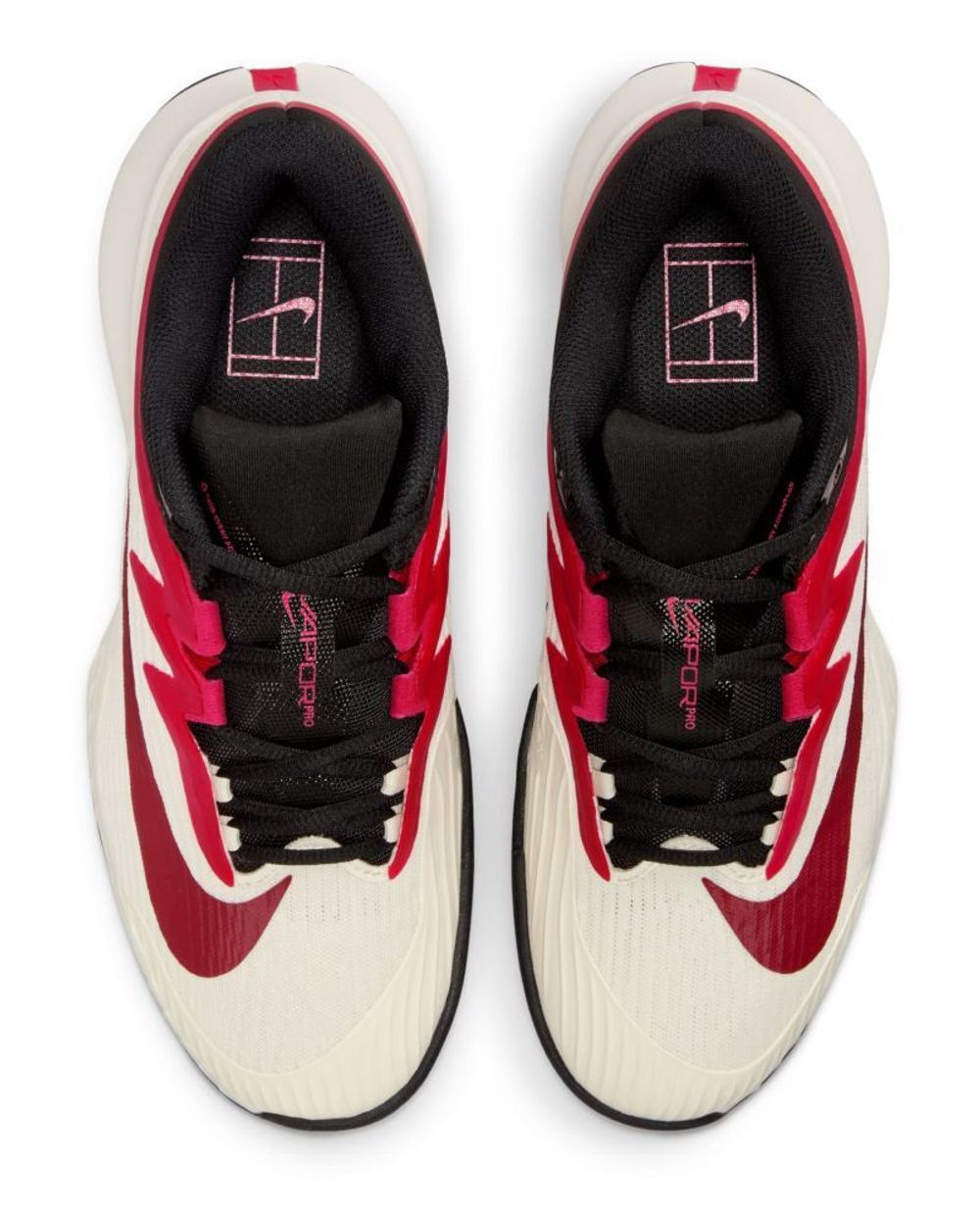 Женские Кроссовки теннисные Nike Zoom Vapor Pro 3 HC - pale ivory/rush pink/sail/team red
