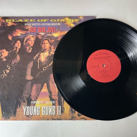 Винтажная виниловая пластинка LP Jon Bon Jovi Blaze Of Glory (Россия 1992) Billy Get Your Guns