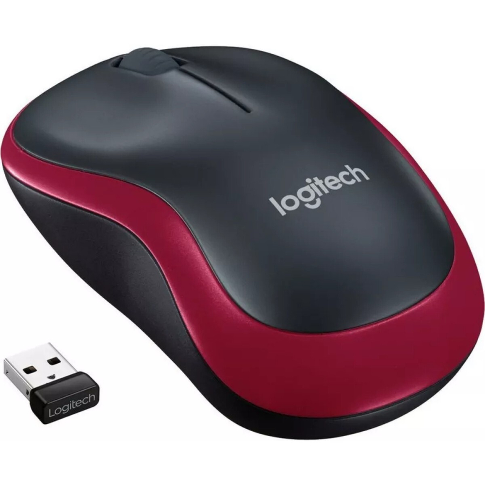 Мышь Logitech M185 Wireless 2.4 Ghz, Red