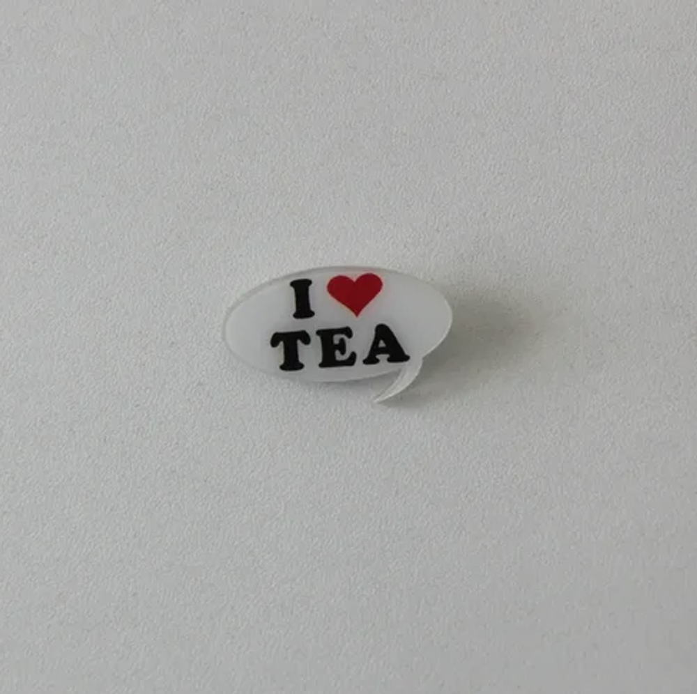 Значок ILoveTea, акрил