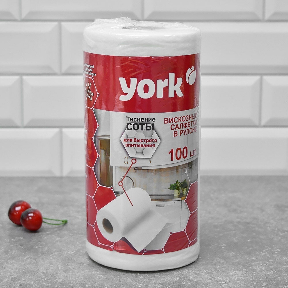 Салфетка вискозная в рулоне 25*22,5см 100шт